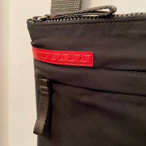 Prada Black and Red Sports Crossbody Bag - authentic